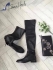 Christian Dior BLACK STRETCH CALFSKIN THIGH BOOT